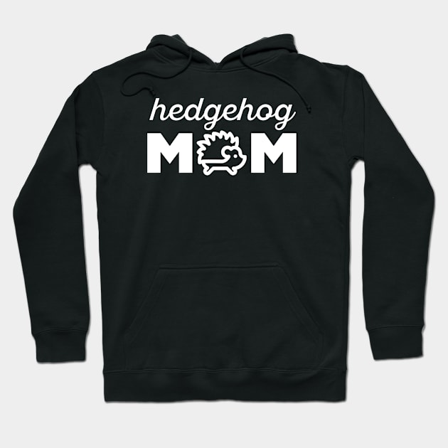 Hedgehog Mom - White Print Hoodie by SupernovaDesigns